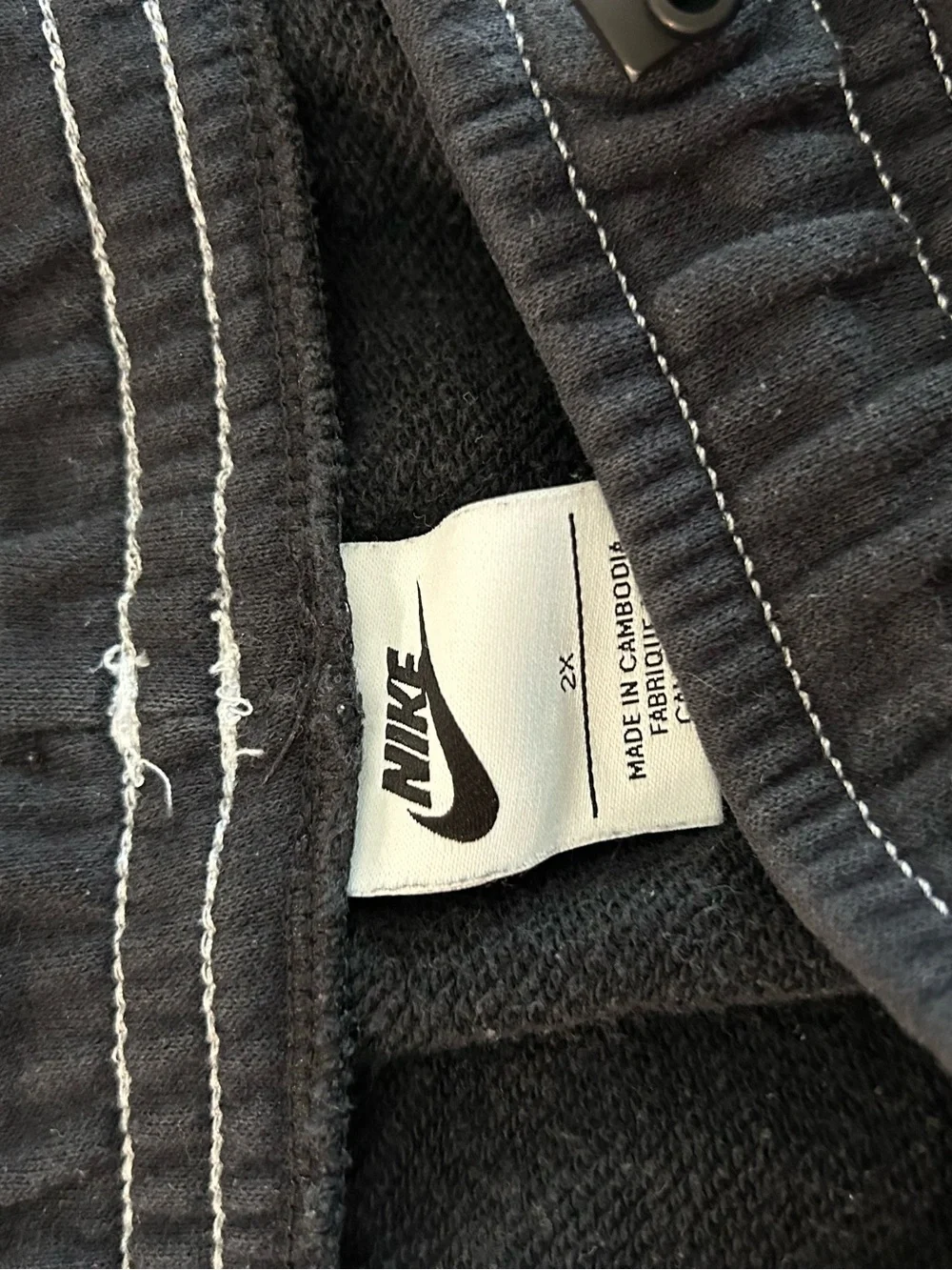 2 pair Nike Black Womens Athletic Shorts with White Swoosh